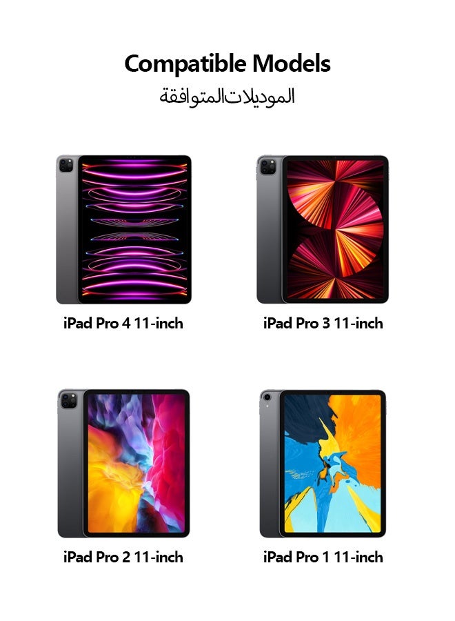 نُوِيق واقي شاشة مغناطيسي بملمس الورق لجهاز iPad Pro 4/3/2/1 مقاس 11 بوصة (2018-2022)، للكتابة والرسم كما لو كنت تكتب على الورق، قابل للفصل وإعادة الاستخدام، متوافق مع الأفلام المقواة، مضاد للوهج - Image 2